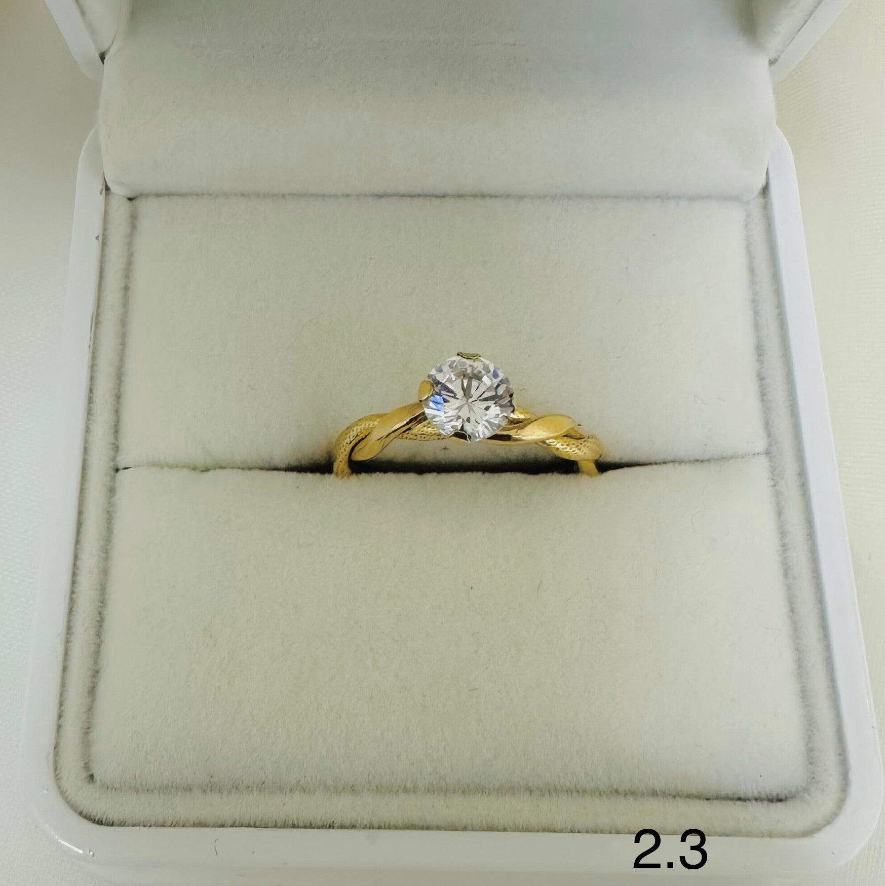 Anillo De Dama Trenza Circon Centro Ref 37