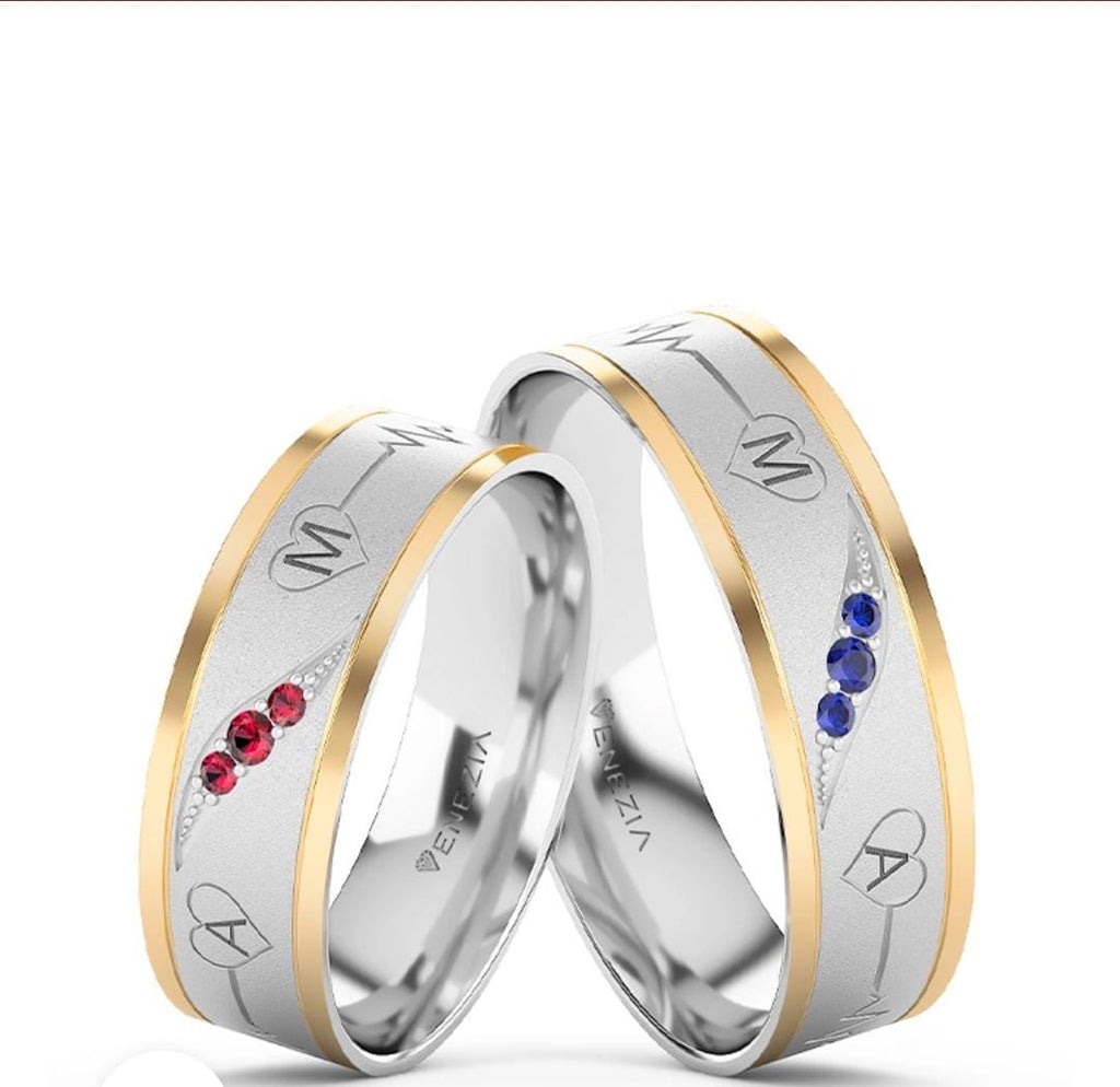 ARGOLLAS PLATA 950 Y ORO 18K CAMINO DE LA VIDA REF 6054