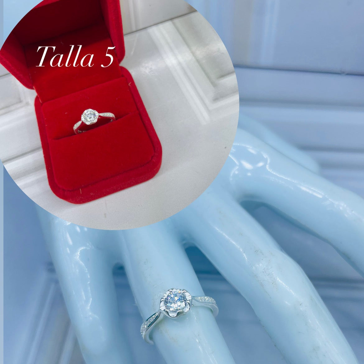 anillo de compromiso luz sencilla  TALLA 5  ref 4205 Q29.4