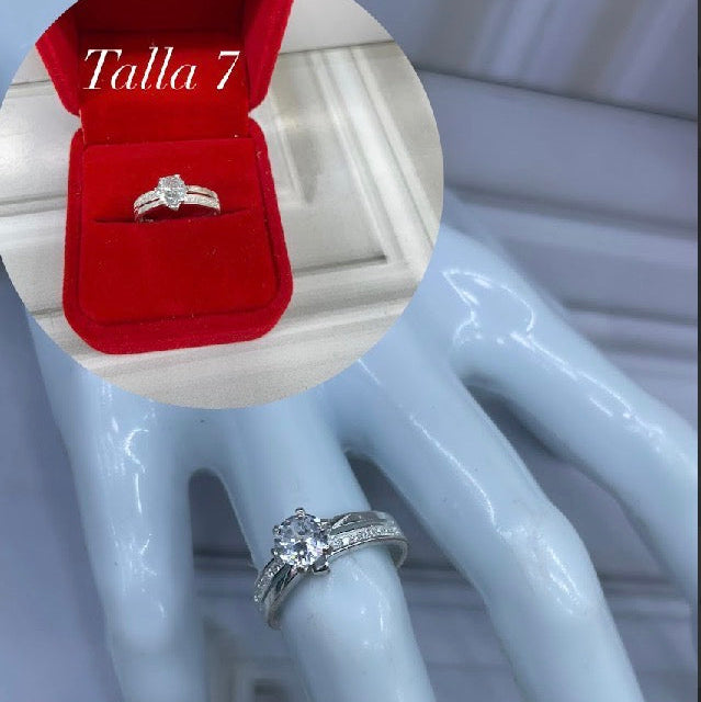 Anillo de compromiso clásico brillo Q30.8