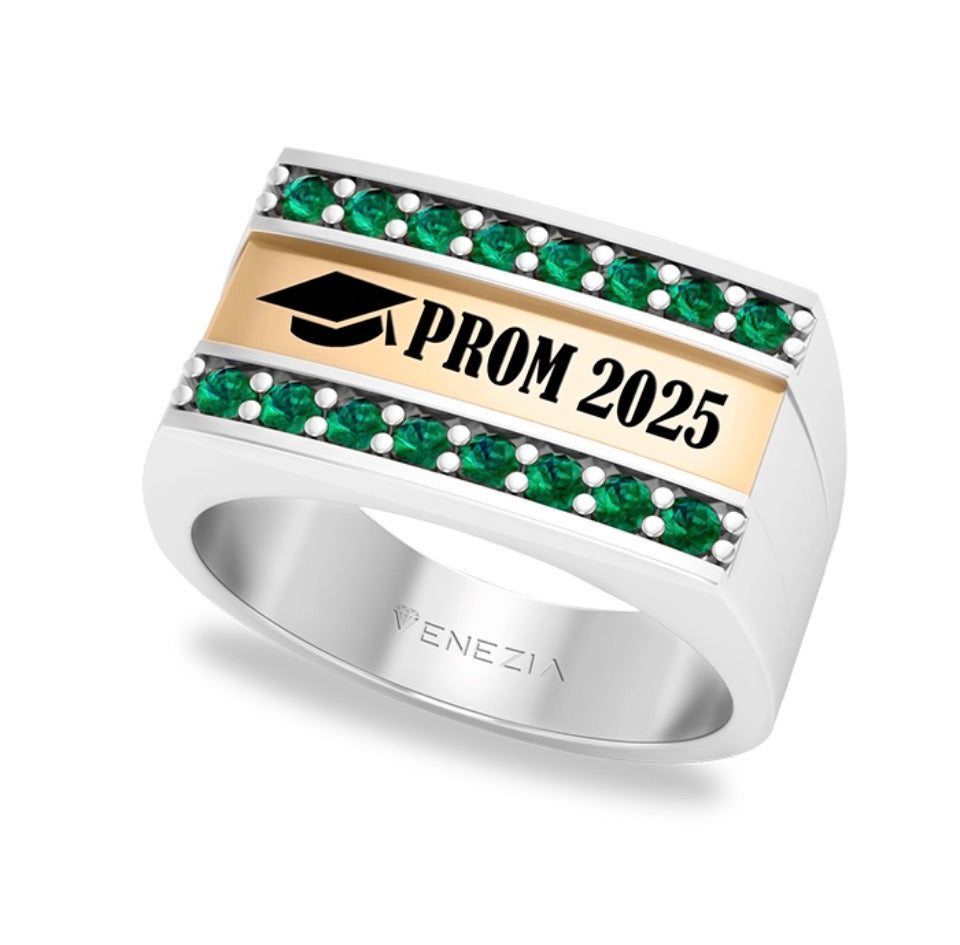 ANILLO DE GRADO  SABIDURÍA ESMERALDA REF 4645