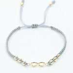 Pulsera tejida infinito con balín #4