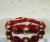 PULSERA TEJIDA ROJA #8 NEO TRIPLE CINTA REF 956