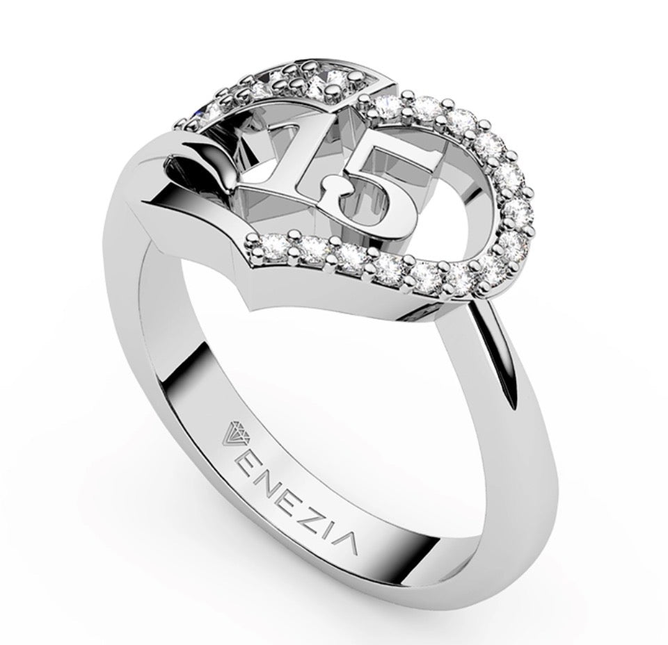 ANILLO 15 AÑOS ILUSION PLATEADA REF 6447