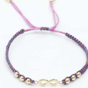 Pulsera tejida infinito con balín #4