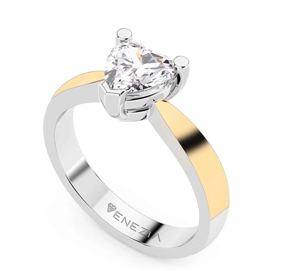 ANILLO DE COMPROMISO AMOR DE DOS TONOS REF 5847