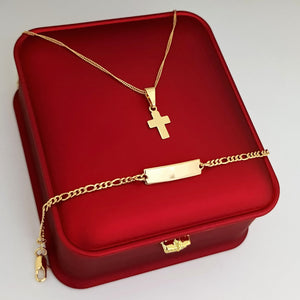💎 “Combo Cruz Mini: Cadena, dije y esclava Cartier para un toque delicado”