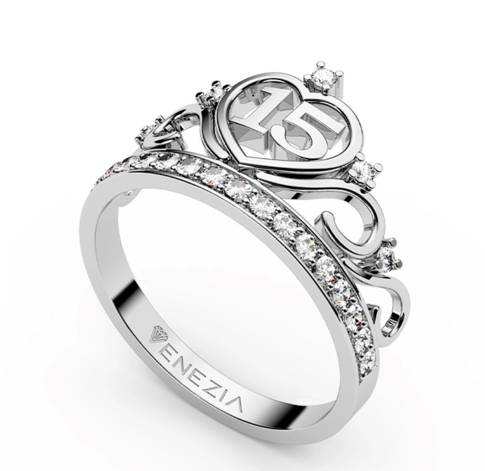 ANILLOS 15 AÑOS  DIAMOND KISS REF 6475