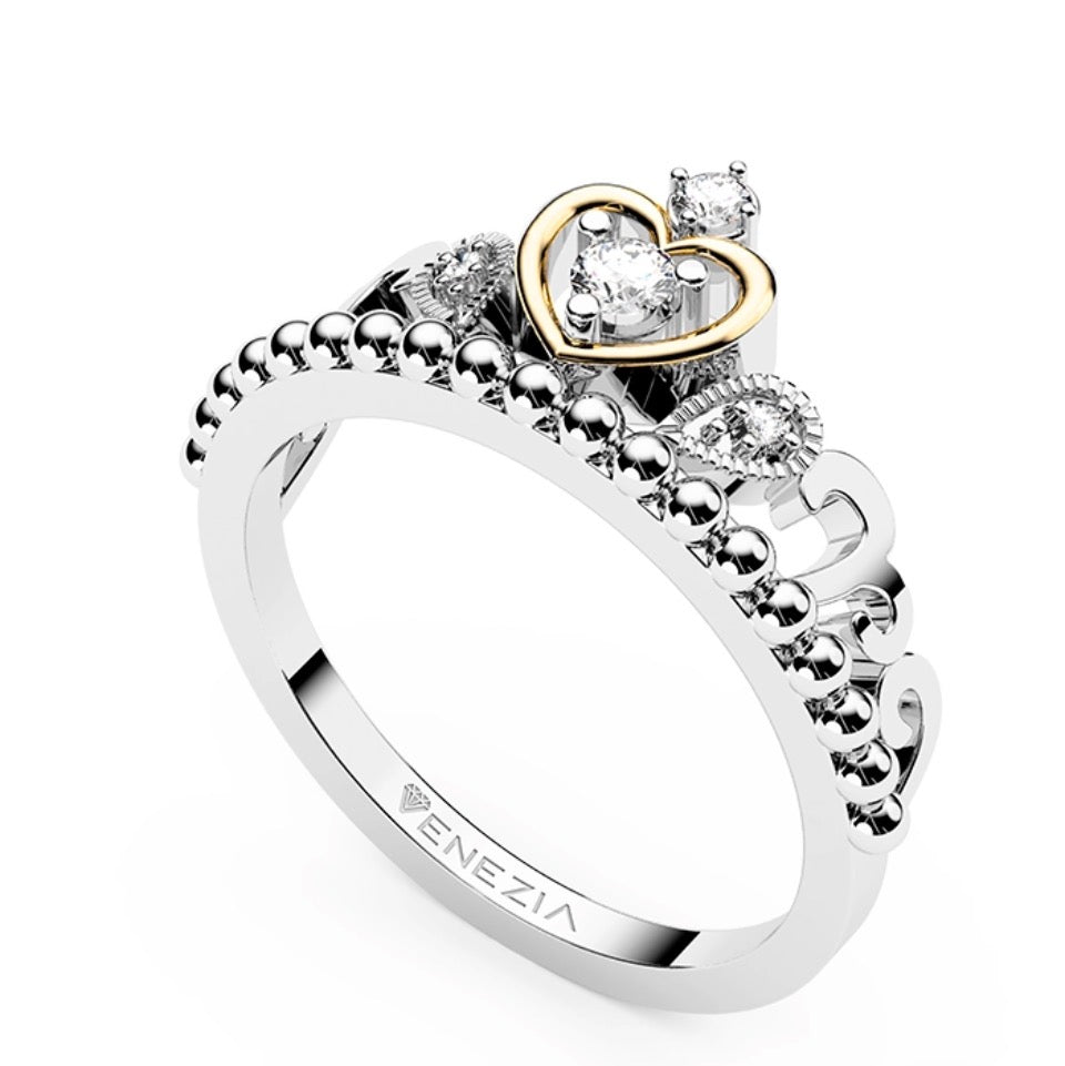 ANILLO DE 15 AÑOS  CORAZÓN DE 15 AÑOS REF 6646