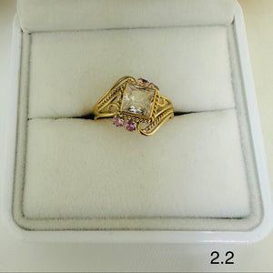 Anillo De Dama Encanto Rosa Ref 44