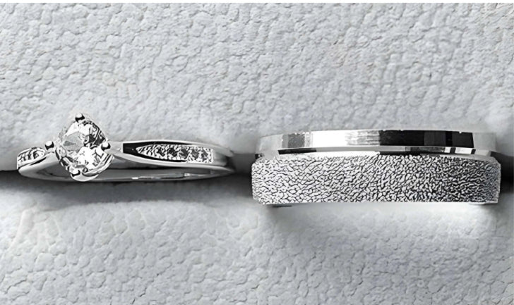 Argollas promesa mate diamante