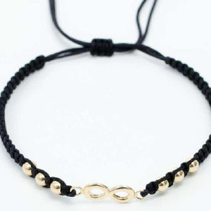Pulsera tejida infinito con balín #4
