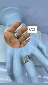 Anillo De Caballero Cuadro Cristal Ref 4272