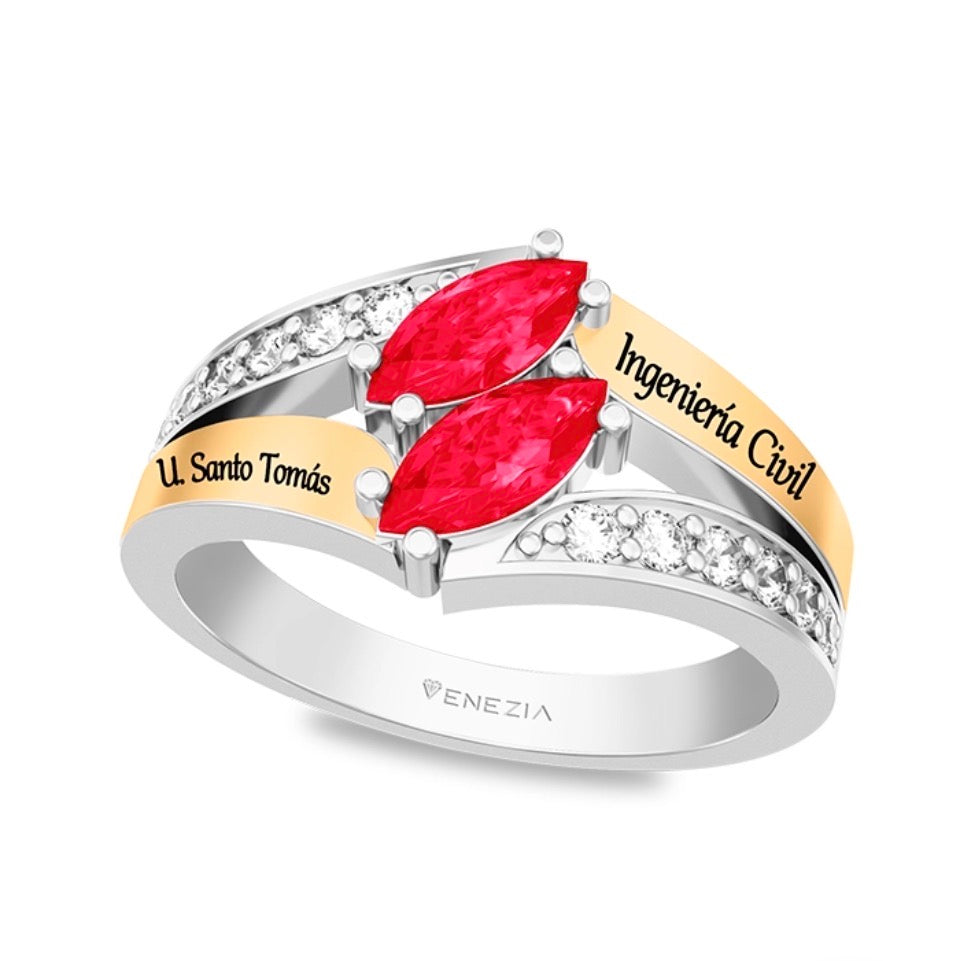 ANILLO DE GRADO  AMOR CARMESÍ REF4636