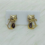 TOPOS GATO CON SOLO CIRCON ROSA REF 1441