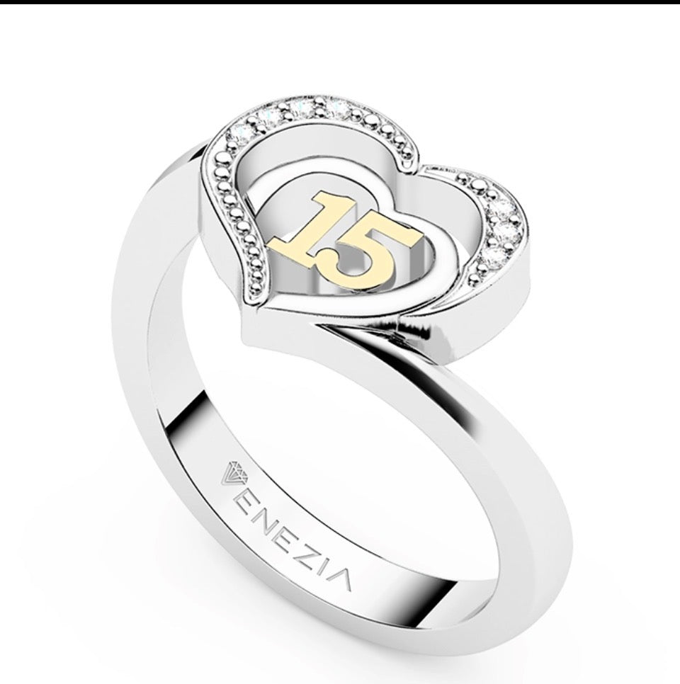 ANILLO DE 15 AÑOS  DORADA ILUSIÓN REF 6649