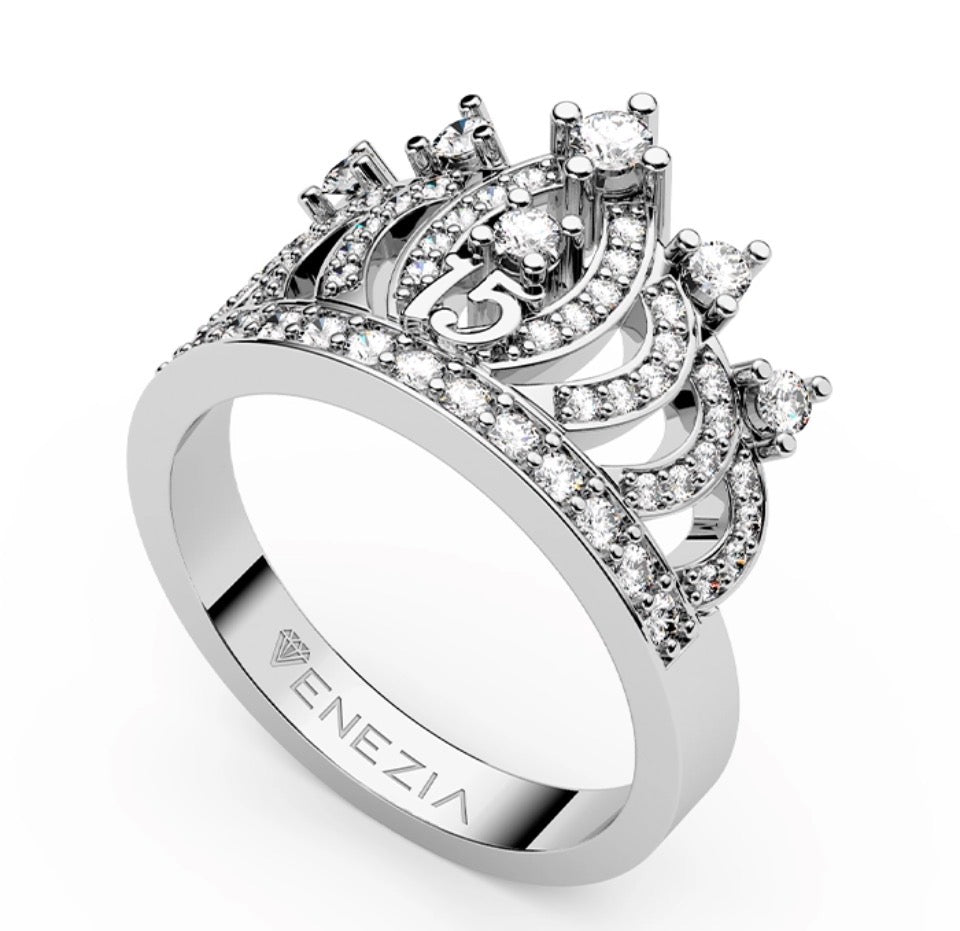 ANILLO 15 AÑOS CORONA XV DE LA REALEZA REF 6454