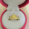 Anillo 15 años corona entrelazada con circones blancos ref 1540