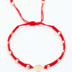 Pulsera con dije centro milagrosa y balín #4 liso