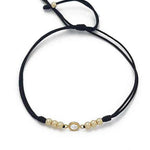 PULSERA TEJIDA CON DIJE DE CIRCON Y BALIN #4 REF 975