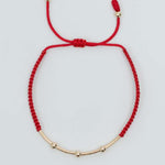 PULSERA TEJIDA CON BALIN #3 Y TUBOS LISOS REF 976