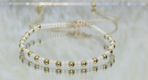 PULSERA TEJIDA BLANCA BALÍN #1 REF 958