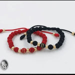 PULSERA TEJIDA NEGRA PARA NIÑ@S BALÍN #3 DOBLE CINTA NEO #4