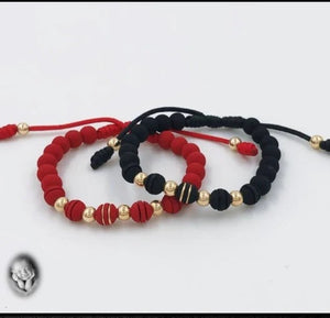 PULSERA TEJIDA NEGRA PARA NIÑ@S BALÍN #3 DOBLE CINTA NEO #4