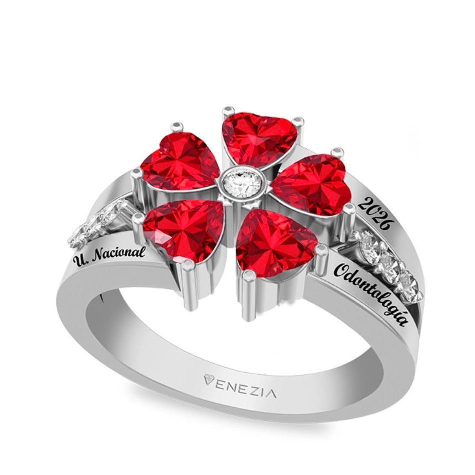 ANILLO DE GRADO  FLOR DE LOTO REF 4596