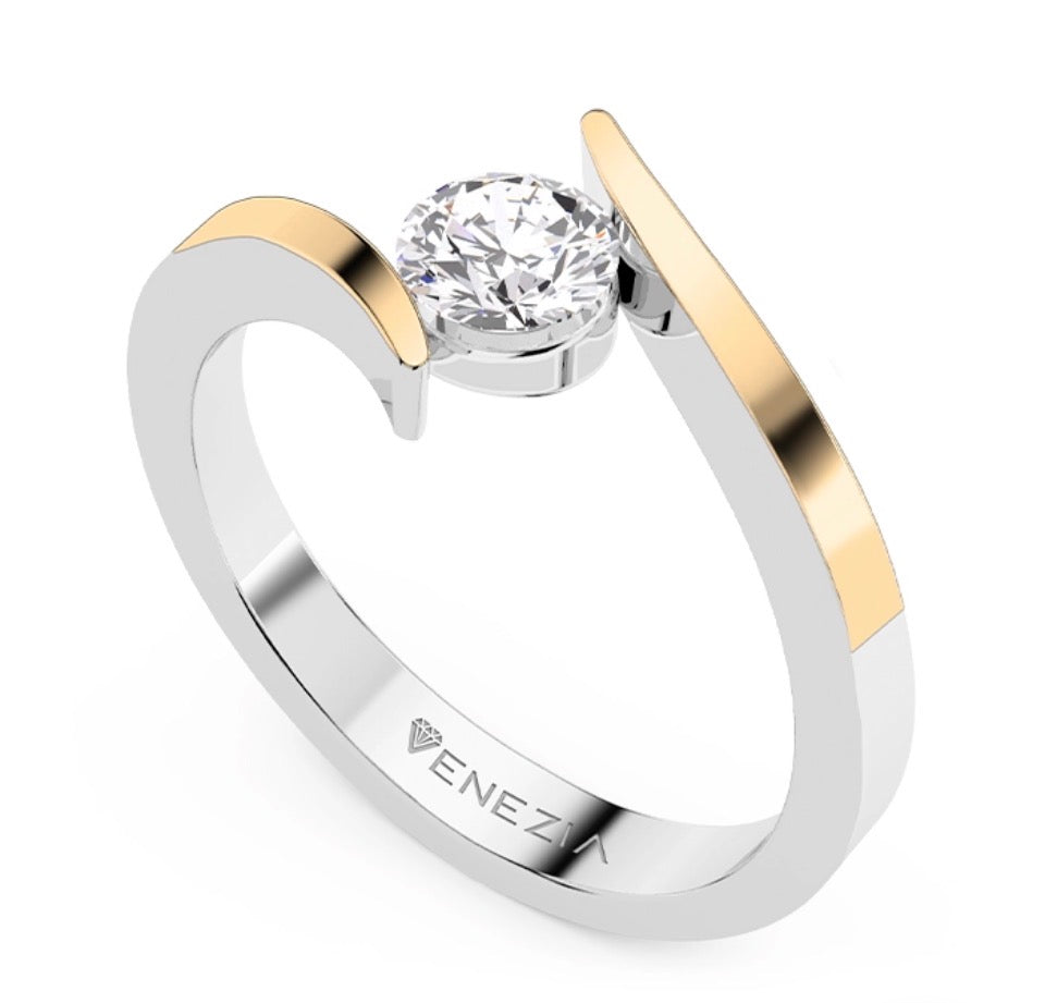 ANILLO DE COMPROMISO ABRAZO RADIANTE REF 5853