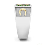 ANILLO PARA HOMBRE EN ORO Y PLATA - INICIAL PERSONALIZADA