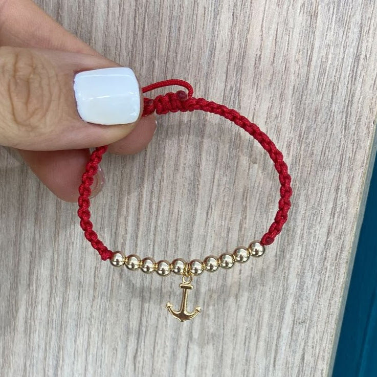 PULSERA Y TOBILLERA ANCLA BALÍN #4 TEJIDA PARA BEBÉ
