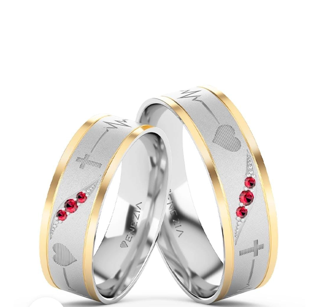 ARGOLLAS PLATA 950 Y ORO 18K VÍNCULO SAGRADO REF 6044