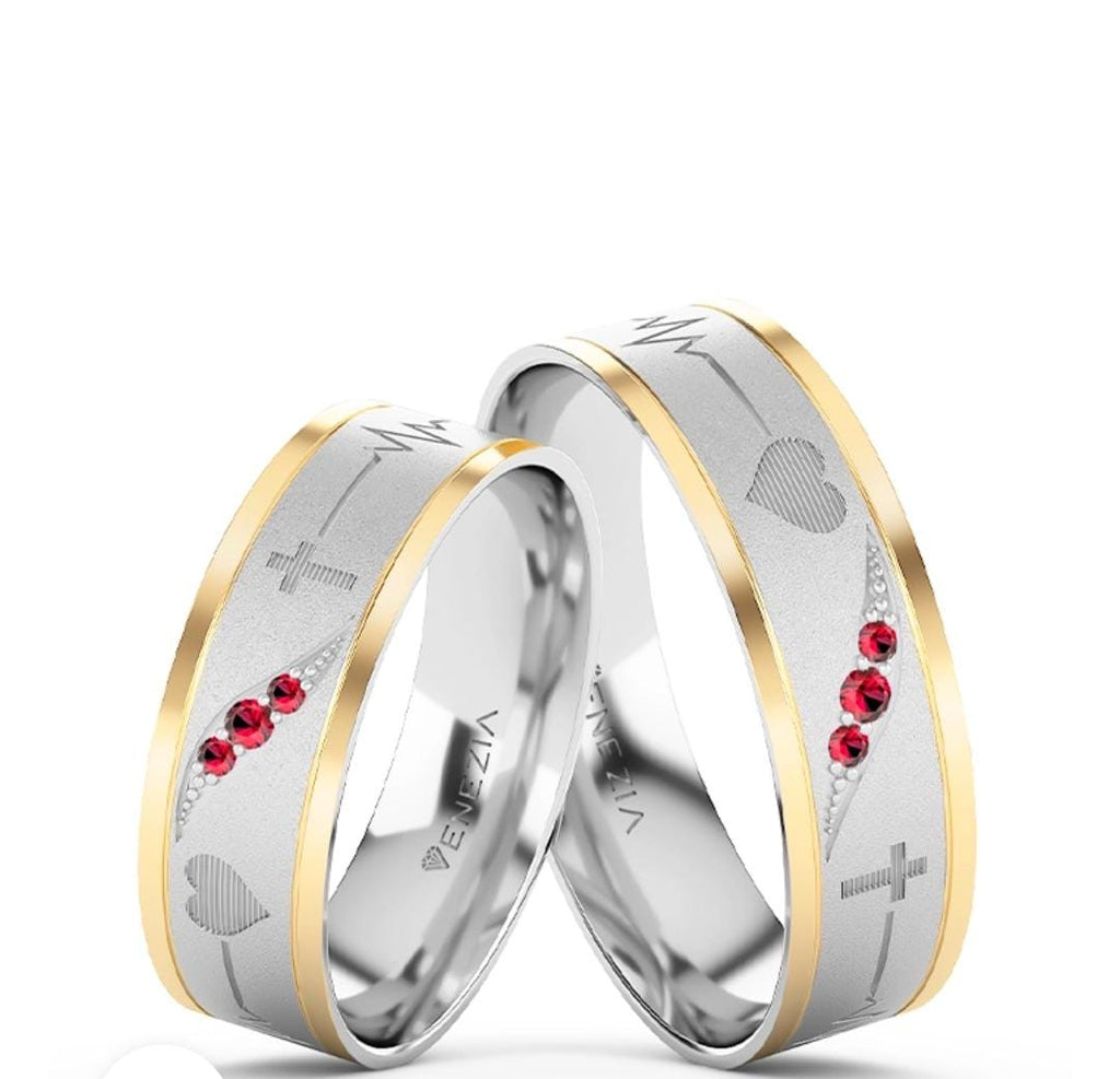 ARGOLLAS PLATA 950 Y ORO 18K VÍNCULO SAGRADO REF 6044