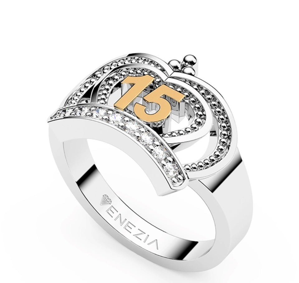 ANILLO DE 15 AÑOS  AMANECER REAL REF 6653