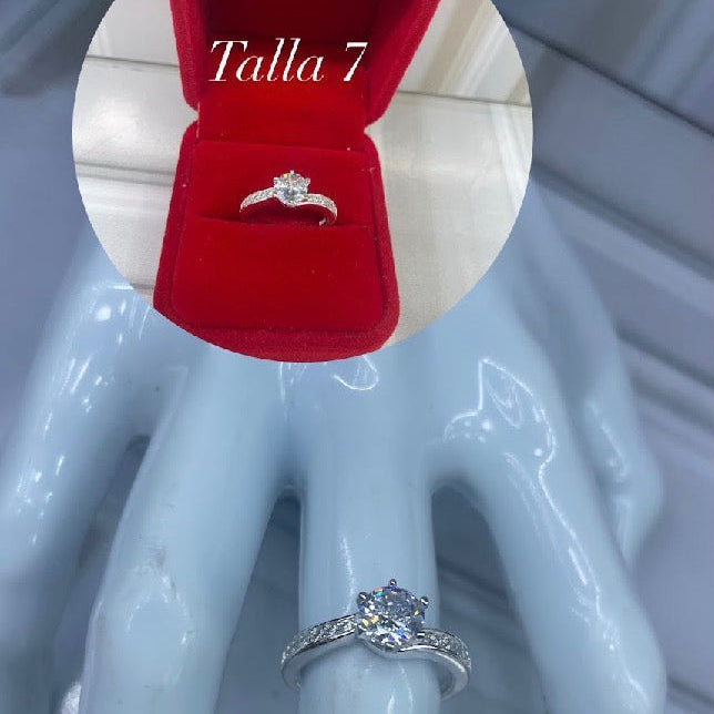 Anillo de compromiso pureza radiante Q38.5