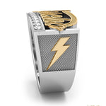 ANILLO PARA HOMBRE EN ORO Y PLATA - NOMBRES O INICIAL PERSONALIZADAS