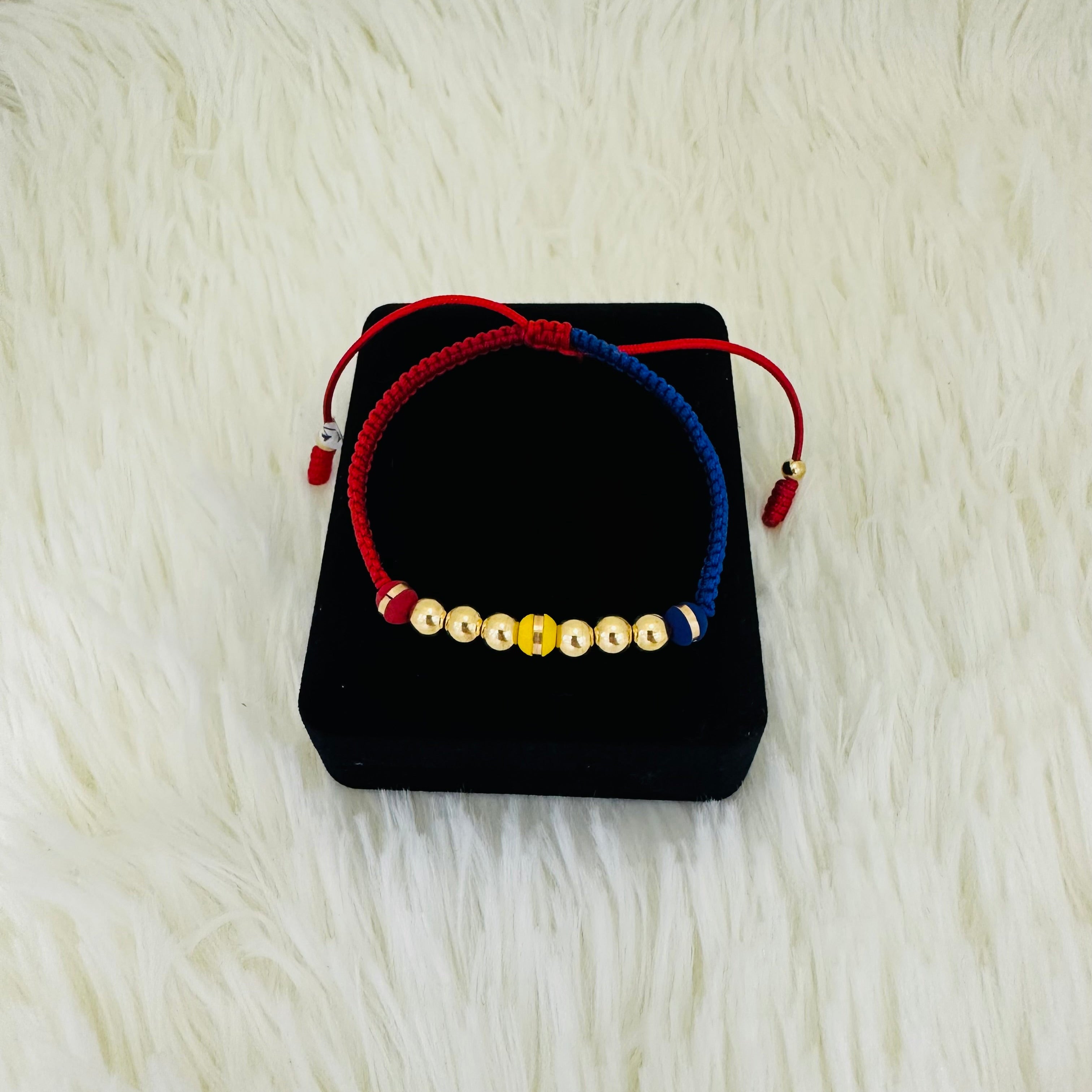 PULSERA TEJIDA COLOMBIA BALÍN #4 SOLA CINTA REF 950