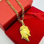 CONJUNTO DE CADENA DE HOMBRE CARTIER CON DIJE CARA DE CRISTO