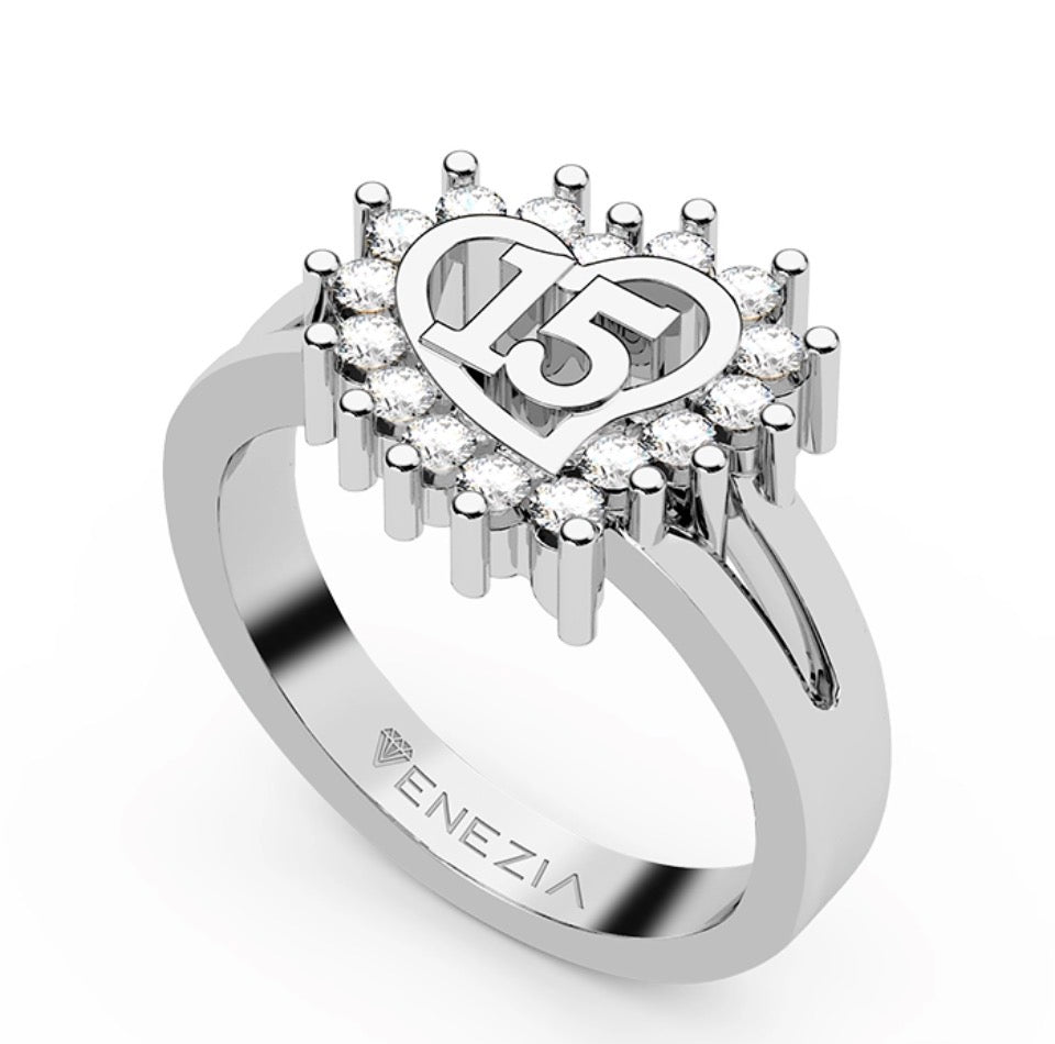 ANILLOS 15 AÑOS  GIRASOL XV REF 6477