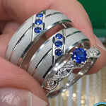 SET DE ARGOLLAS DE MATRIMONIO CON ANILLO DE COMPROMISO DIAMANTADO REF 5662