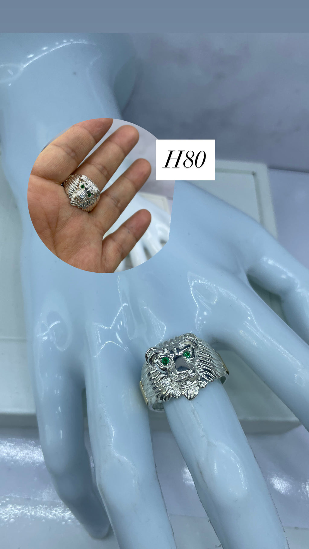 Anillo De Caballero Rey De la Selva Esmeralda Ref 4272