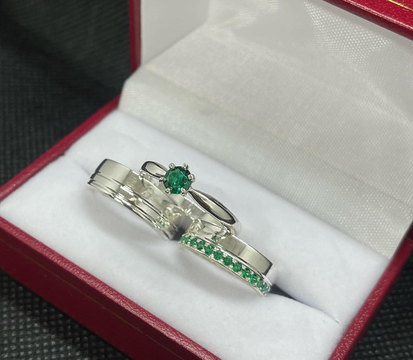 SET DE ARGOLLAS DE MATRIMONIO CON ANILLO DE COMPROMISO PURÉ NATURE REF 5672