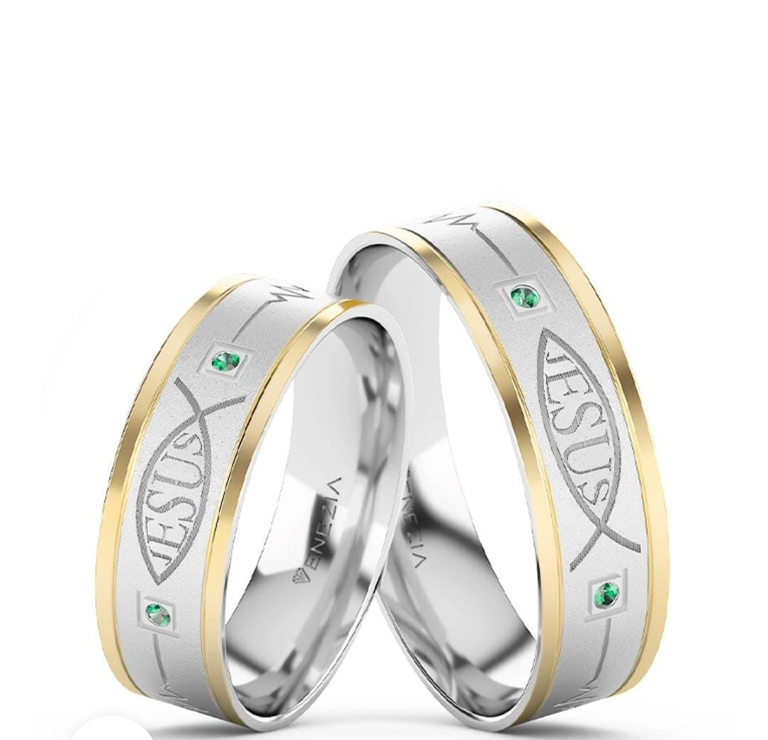 ARGOLLAS PLATA 950 Y ORO 18K FÉ ETERNA REF 6048