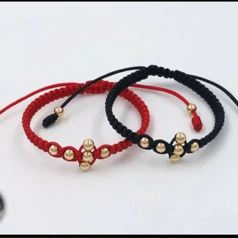 PULSERA TEJIDAS NEGRA DENARIA #3