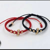 PULSERA TEJIDAS NEGRA DENARIA #3