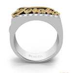 ANILLO PARA HOMBRE EN ORO Y PLATA - NOMBRES O INICIAL PERSONALIZADAS