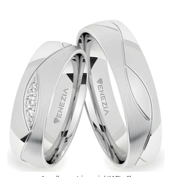 Argollas satinado y liso y brillante
