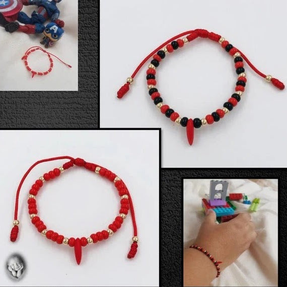 PULSERA Y TOBILLERA TIPO AZABACHE PARA BEBÉ TEJIDA BALÍN #3