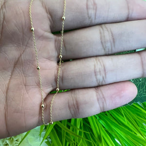 CADENA AROS CON BALIN 1MM 45CM